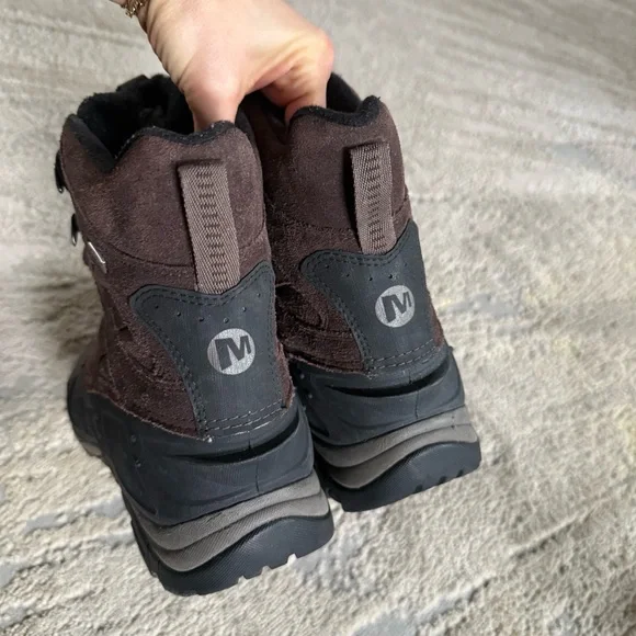 Merrell Moab boots Polar brown espresso Select Dry Warm Ice Grip Hiking Snow 11